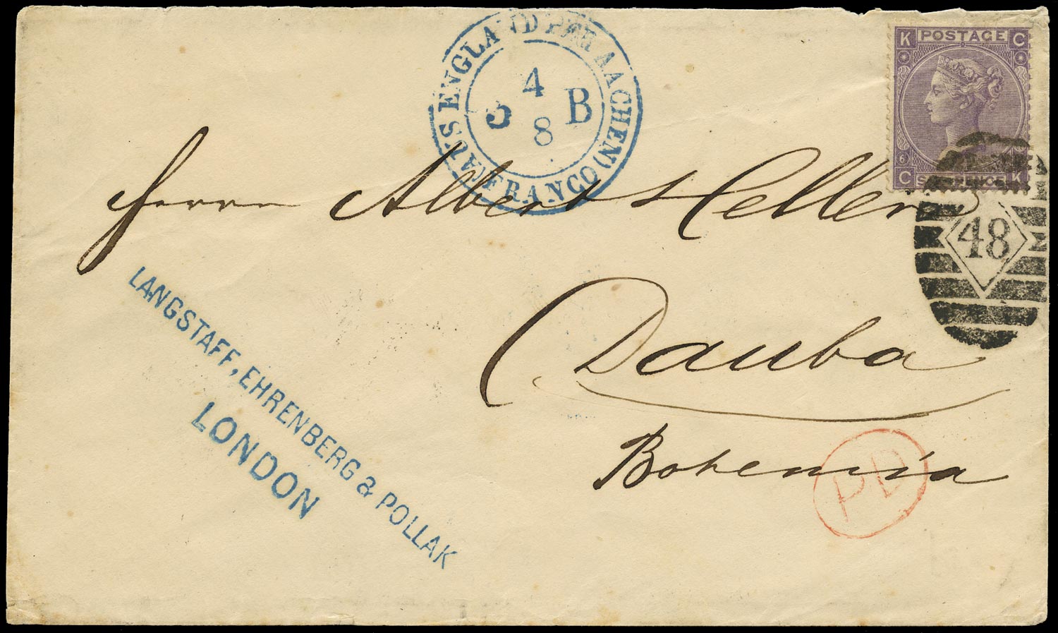 GB 1867  SG104 Pl.6 Cover