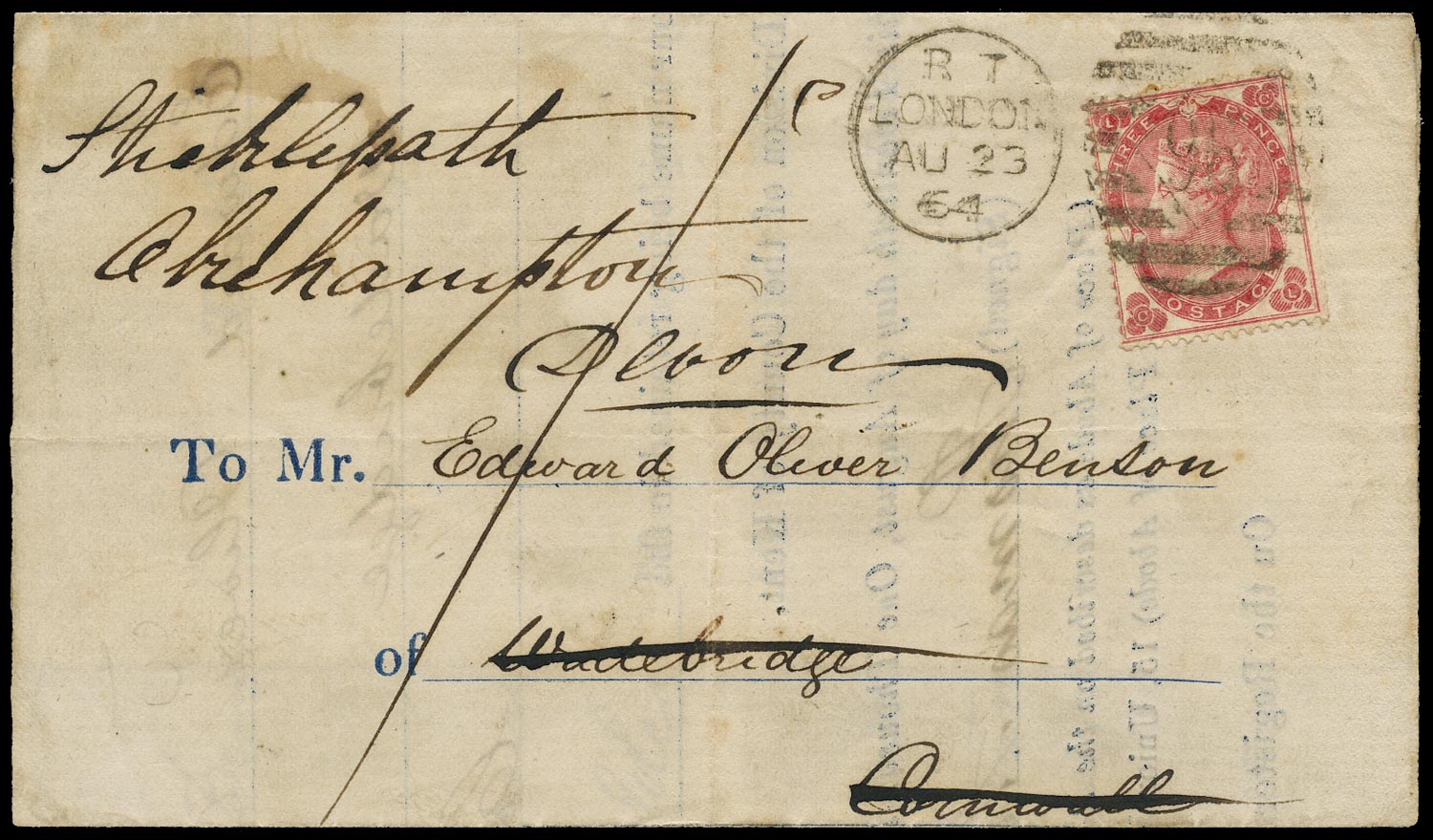 GB 1864  SG76 Pl.2 Cover