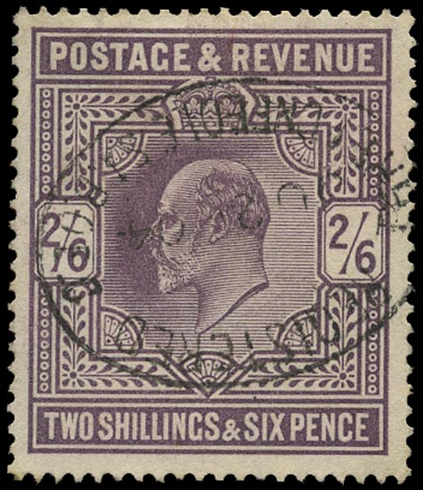 GB 1902  SG260var Used Registered Threadneedle St oval datestamp