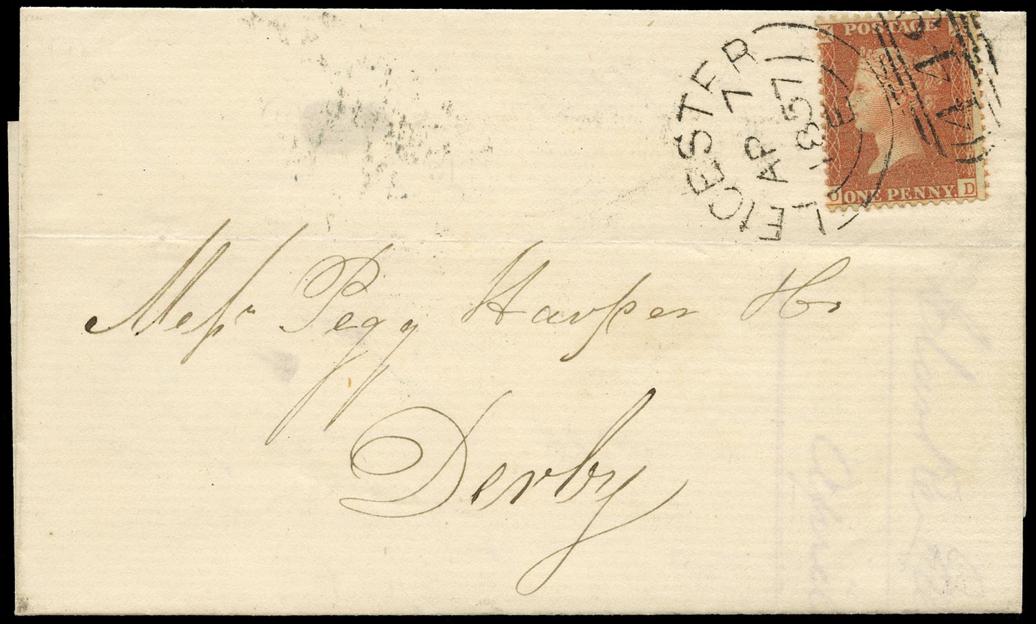 GB 1857  SG33var Pl.38 Cover