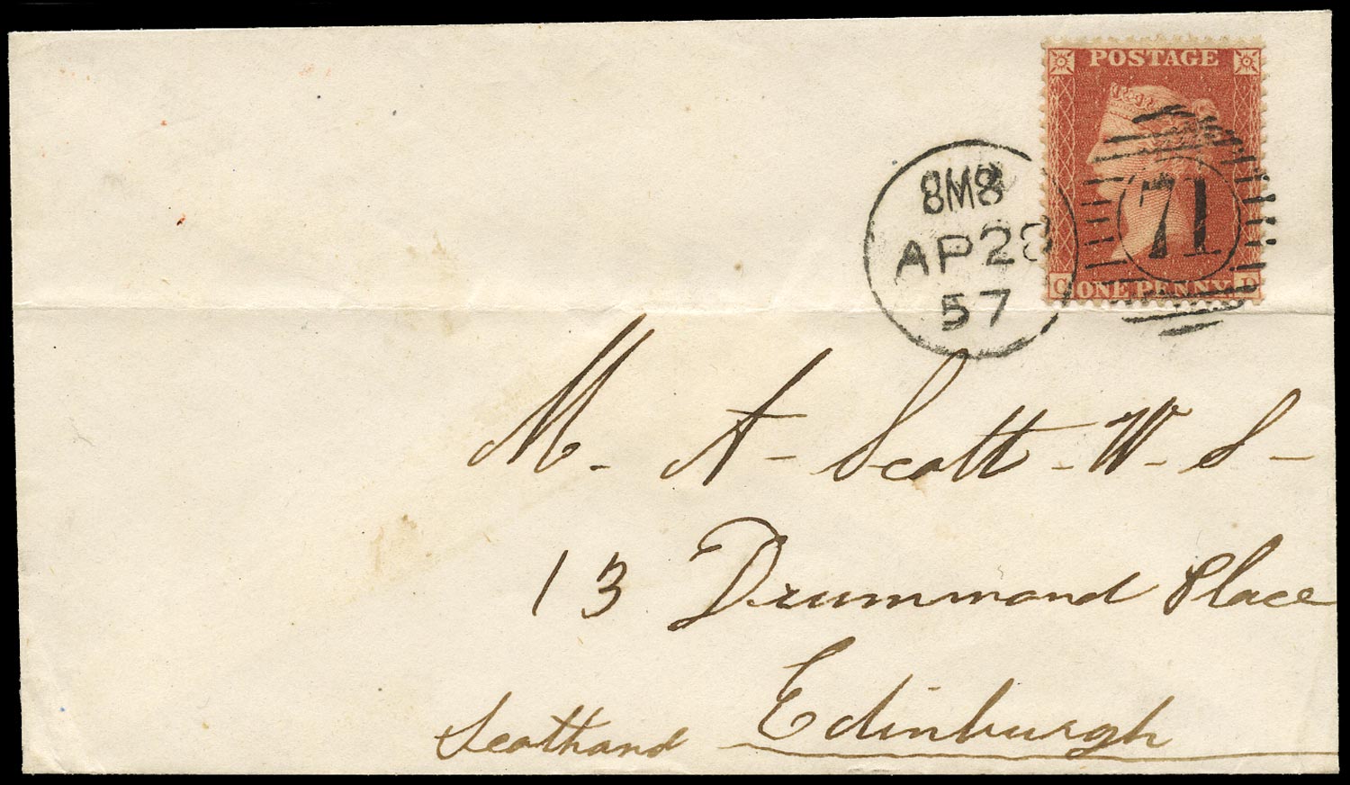 GB 1857  SG33var Pl.48 Cover