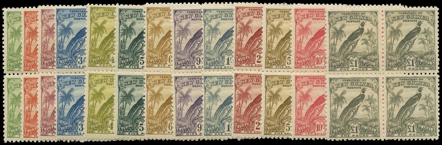 NEW GUINEA 1931  SG150/62 Mint Bird of Paradise with dates set of 13 to £1