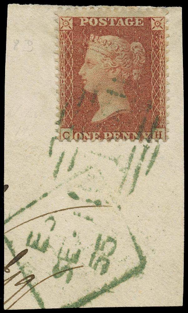 GB 1855  SG24 Pl.7 Used London District "74" duplex