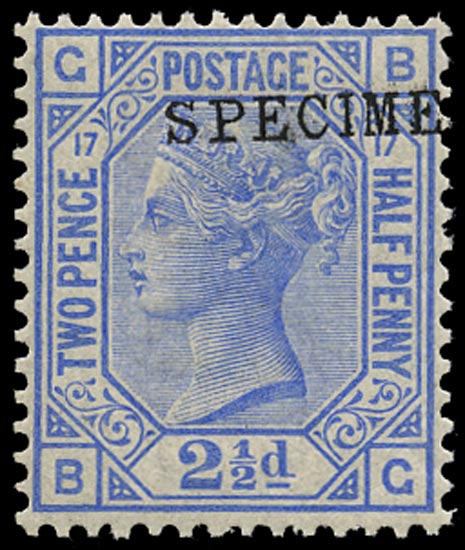 GB 1880  SG142s Pl.17 Specimen
