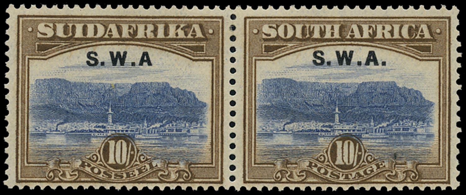 SOUTH WEST AFRICA 1927  SG67a Mint 10s Cape Town and Table Bay variety No stop after A