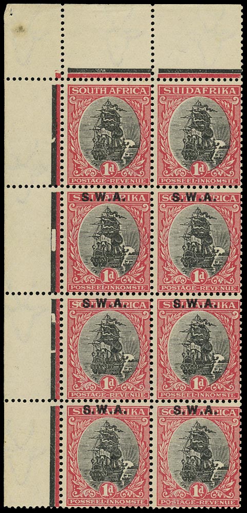 SOUTH WEST AFRICA 1927  SG59c Mint unmounted 1d Dromedaris error OVERPRINT OMITTED