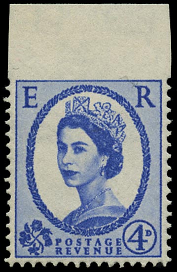 GB 1965  SG576a var Mint - imperf to top margin variety
