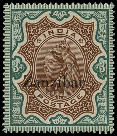 ZANZIBAR 1895  SG20var Mint