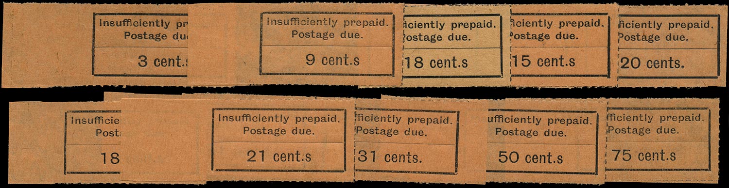 ZANZIBAR 1926  SGD3a/17a Postage Due