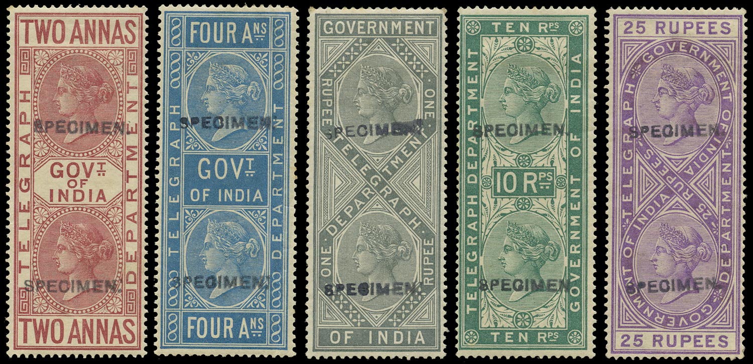 INDIA 1882  SGT33/4, 36, 39/40 Telegraph