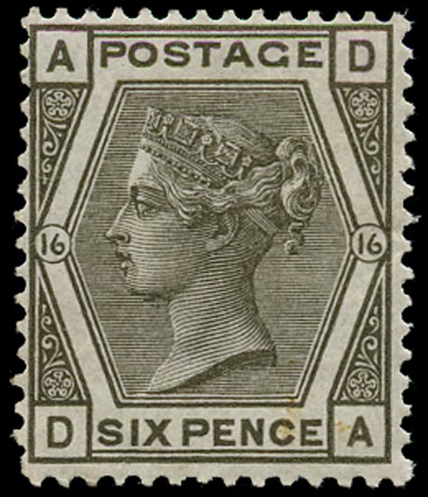 GB 1878  SG147 Pl.16 Mint unused o.g. example (DA)