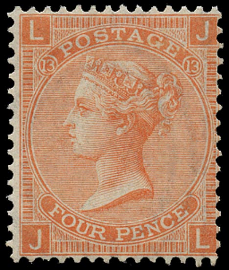 GB 1872  SG93 Pl.13 Mint U/M o.g. example (JL)