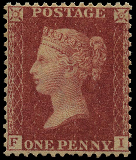 SG42 1861 1d Rose red Pl.51 (Alphabet IV)