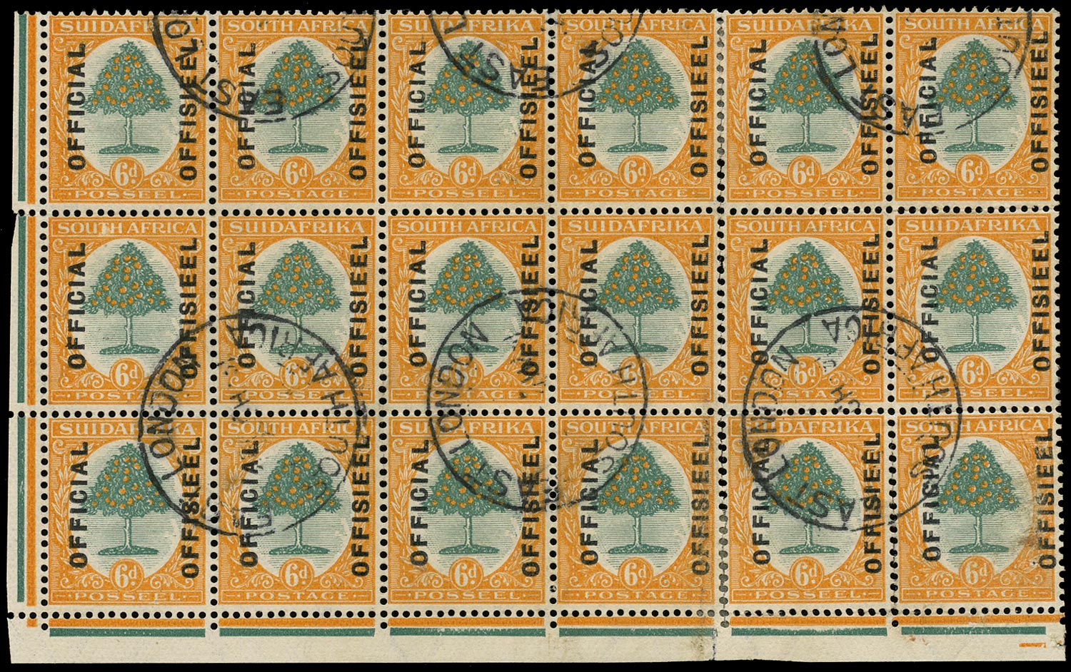 SOUTH AFRICA 1928  SGO6 Official