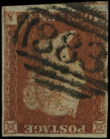 GB 1841  SG8wi Pl.121 Used - Wmk Inverted Hull "383" numeral