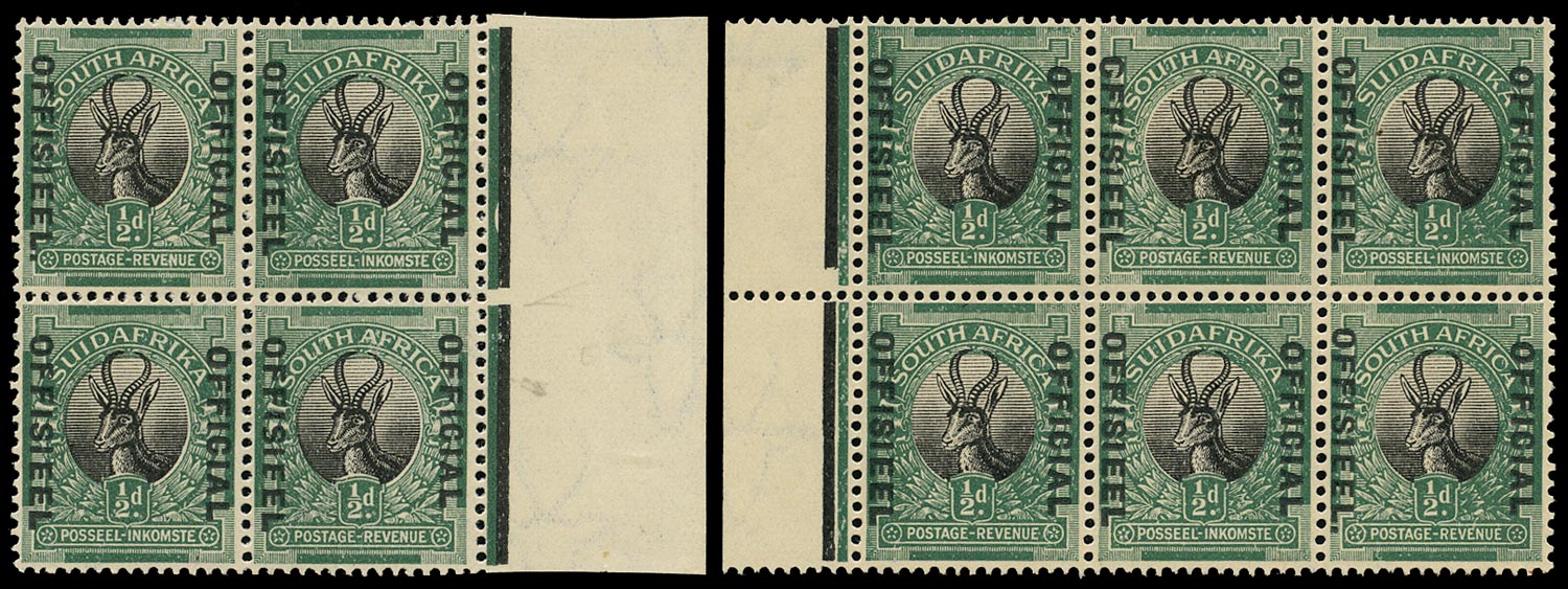 SOUTH AFRICA 1929  SGO7/a, var Official