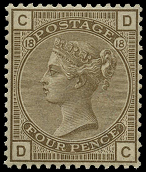 GB 1882  SG160 Pl.18 Mint unused o.g. example (DC)