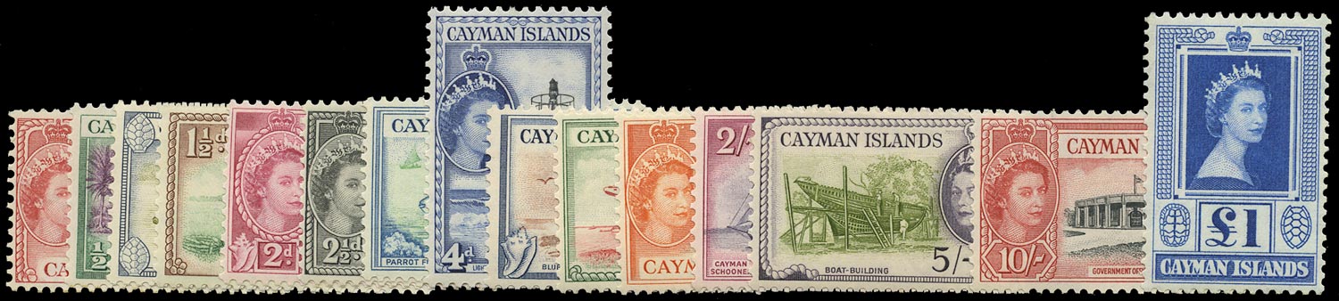 CAYMAN ISLANDS 1953  SG148/61a Mint Definitive set