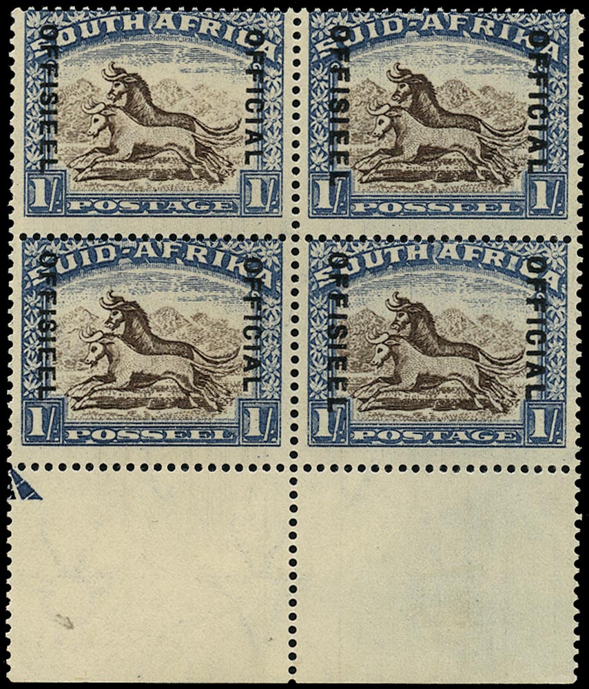 SOUTH AFRICA 1935  SGO25, var Official