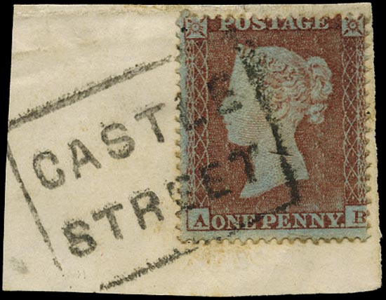 GB 1854  SG17 Used - "CASTLE STREET" Scots local