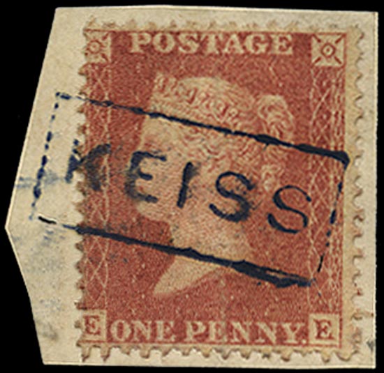 GB 1857  SG40 Pl.34 Used - "KEISS" Scots local