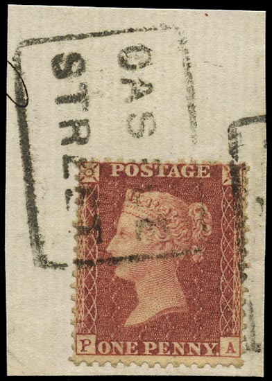GB 1857  SG40 Pl.36 Used - "CASTLE STREET" Scots local