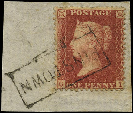 GB 1857  SG40 Pl.43 Used - "FINSTOWN" Scots local