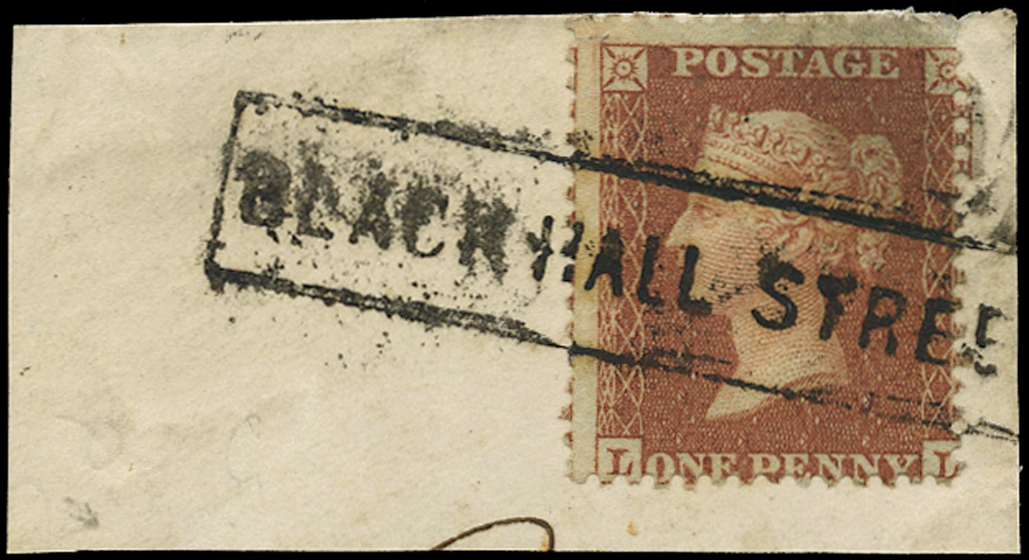 GB 1856  SG29 Pl.27 Used - "BLACKHALL STREET" Scots local