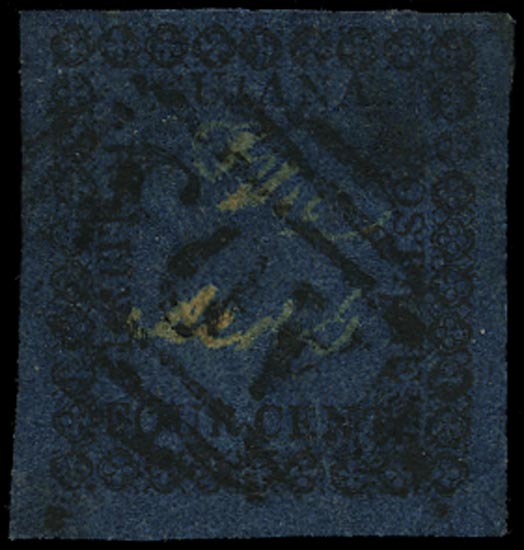 BRITISH GUIANA 1862  SG123 Used 4c blue type 14
