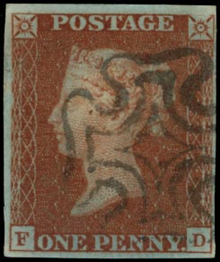 GB 1841  SG8 Pl.16 Used black MC (FD)