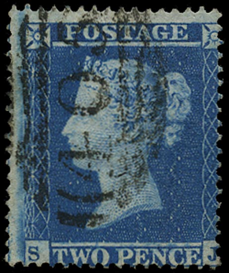 GB 1855  SG27 Pl.5 Used VFU Ipswich "405" numeral.