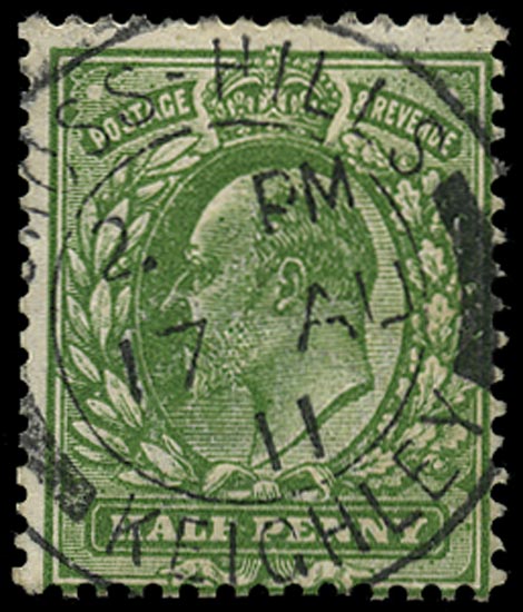 GB 1911  SG271 Used VFU Cross Hills Keighley cds