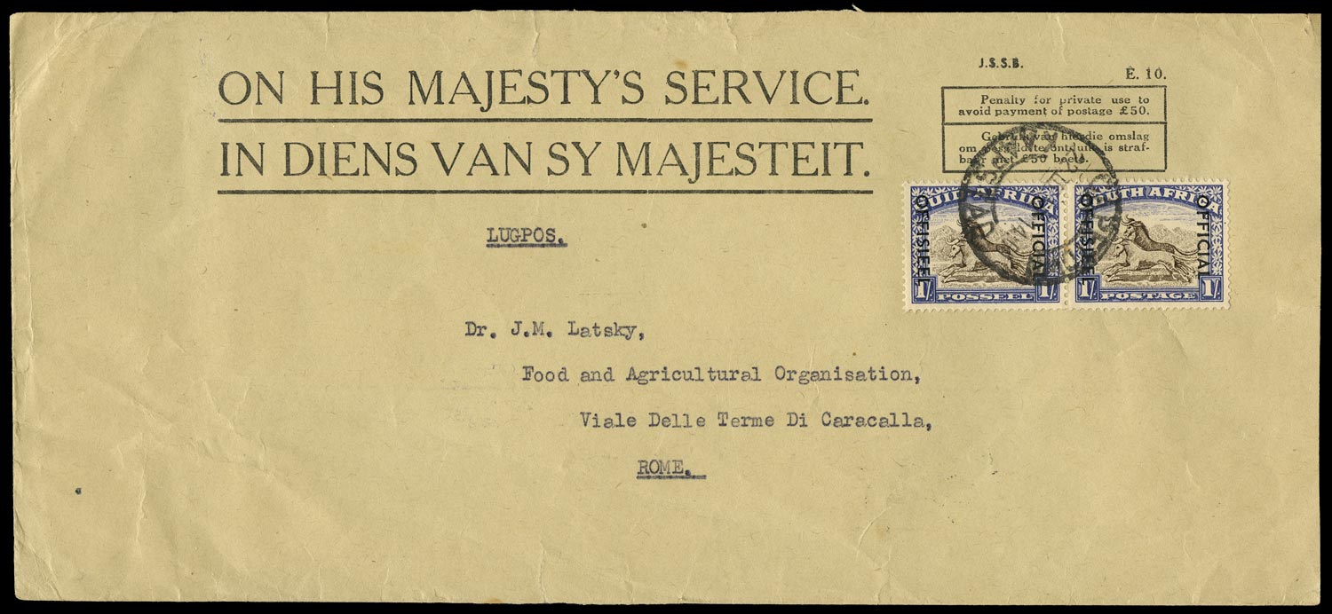 SOUTH AFRICA 1952  SGO47 Official
