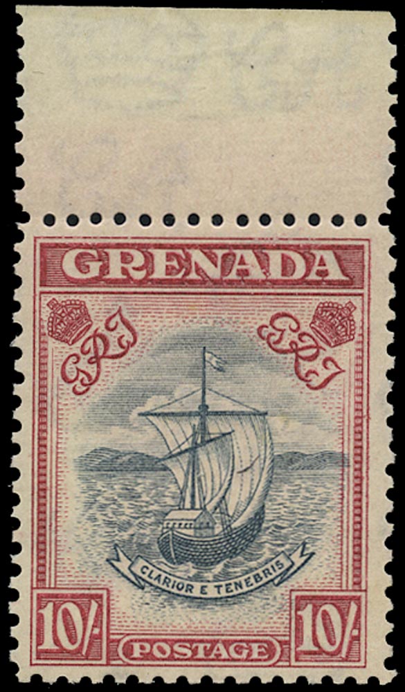 GRENADA 1943  SG163c Mint unmounted 10s slate-blue and bright carmine perf 12