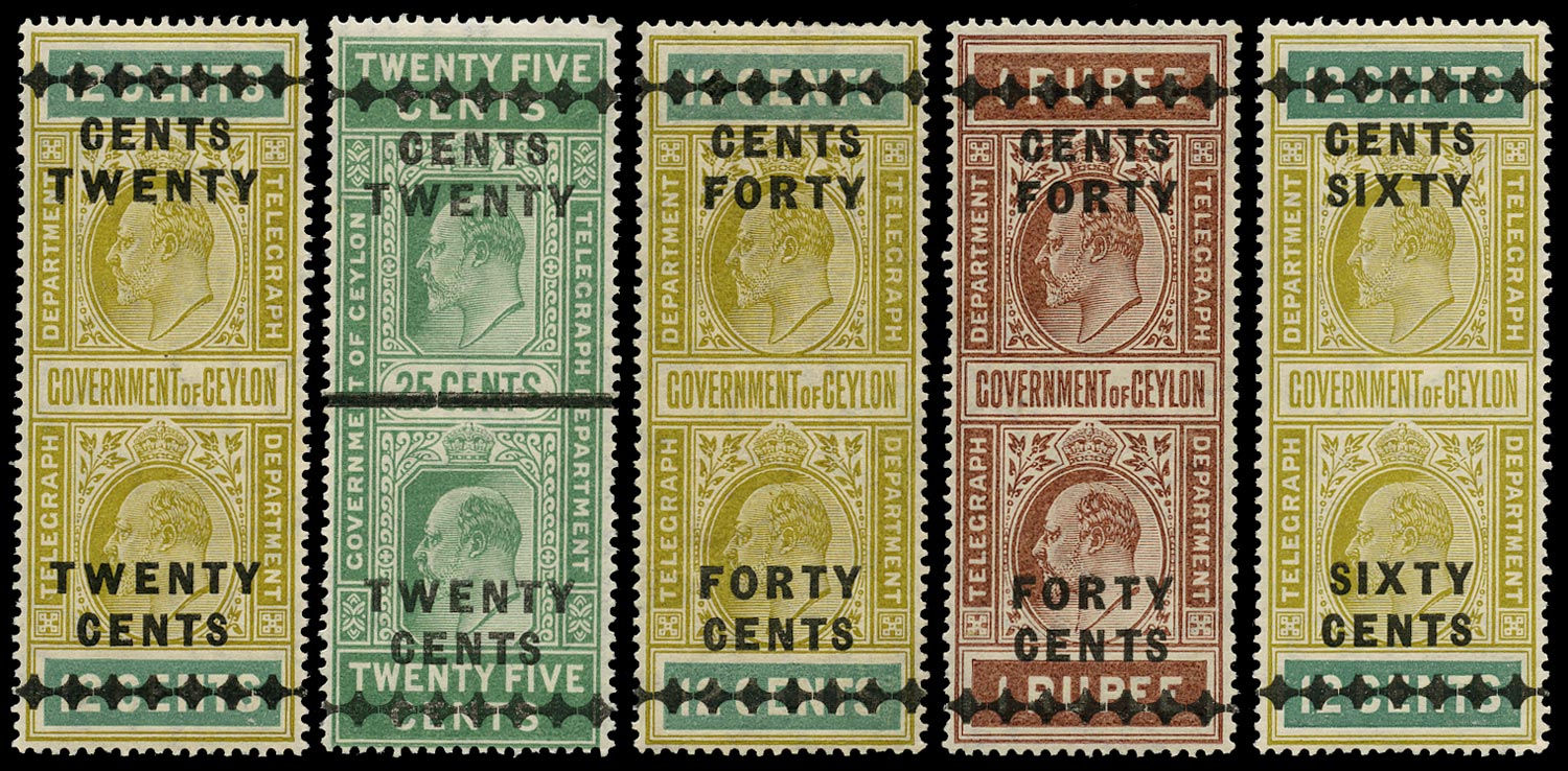 CEYLON 1910  SGT180/4 Telegraph