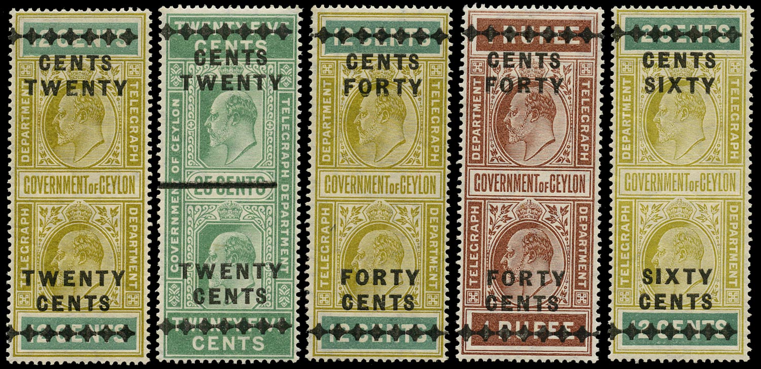 CEYLON 1910  SGT180/4 Telegraph