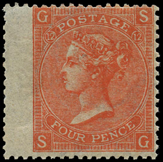 GB 1870  SG95 Pl.12 Mint Unused o.g. example (SG)