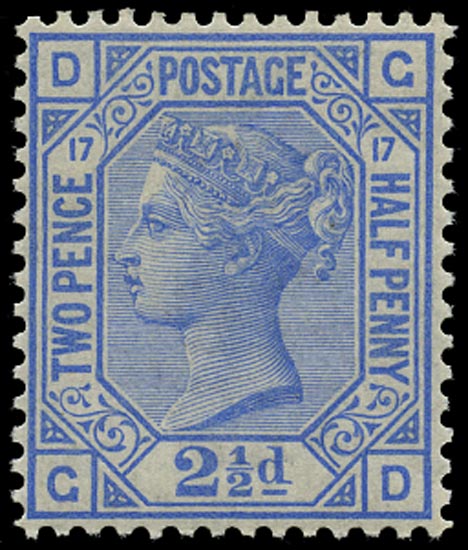 GB 1880  SG142 Pl.17 Mint unused o.g. example (GD)