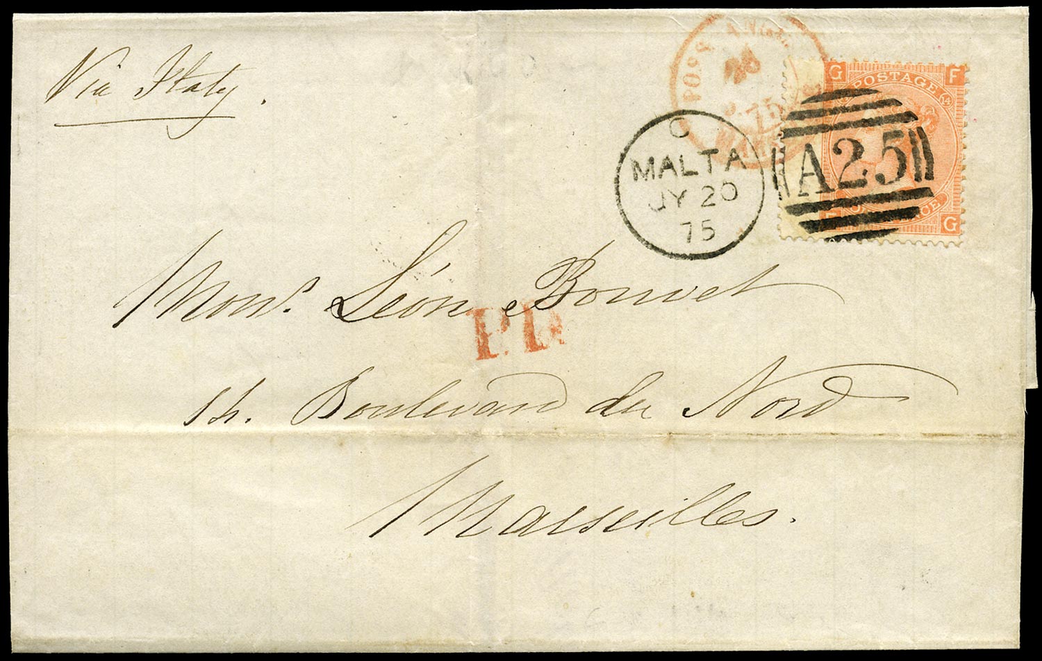 GB 1875  SG94 (Z49) Pl.14 Cover
