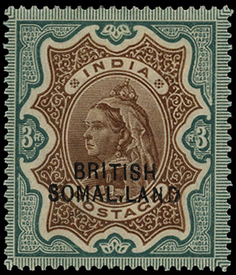 SOMALILAND PROTECT 1903  SG23d Mint QV 3r brown and green variety SOMAL.LAND
