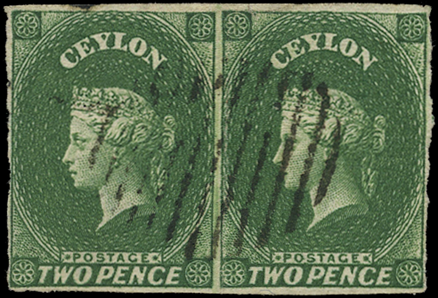 CEYLON 1857  SG3 Used