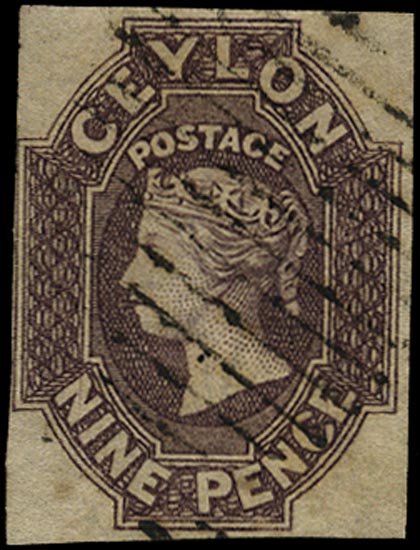 CEYLON 1857  SG8 Used