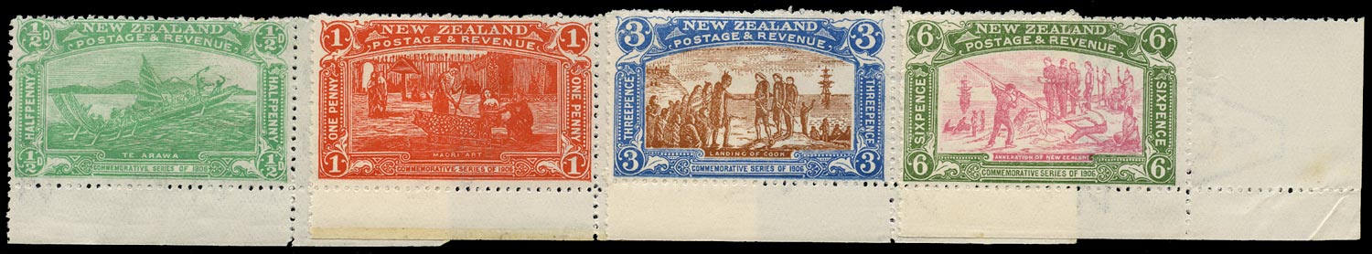 NEW ZEALAND 1906  SG370/73 Mint Christchurch Exhibition set of 4 to 6d