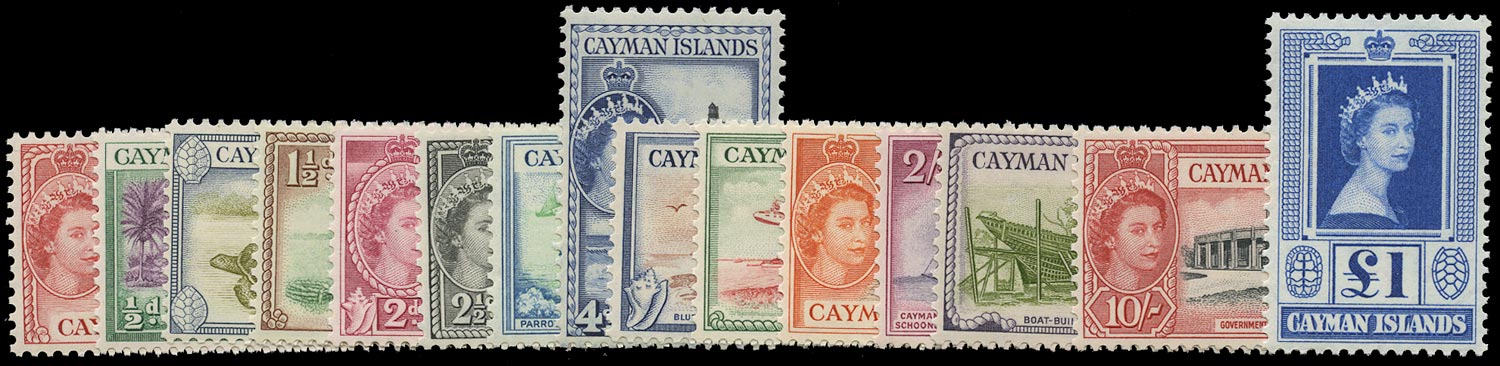 CAYMAN ISLANDS 1953  SG148/61a Mint unmounted QEII set of 15 to £1