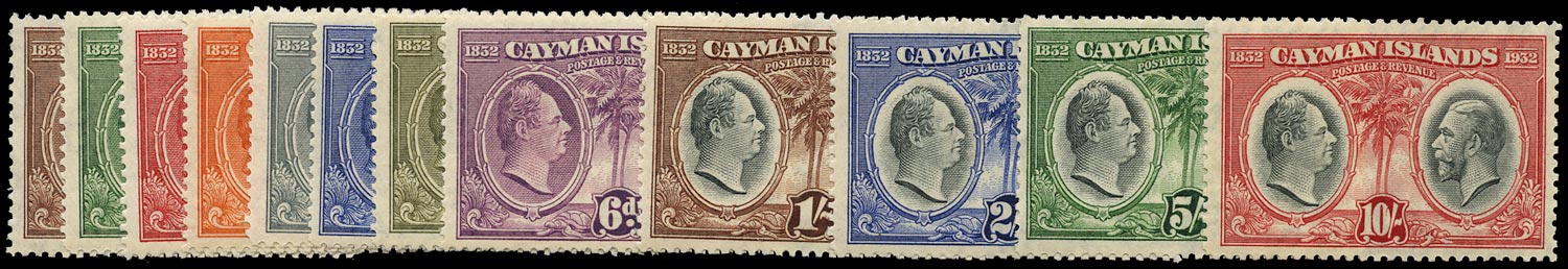 CAYMAN ISLANDS 1935  SG84/95 Mint Centenary set