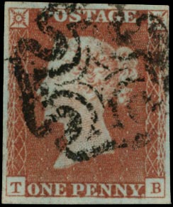 GB 1841  SG8 Pl.19 Used black MC (TB) VFU