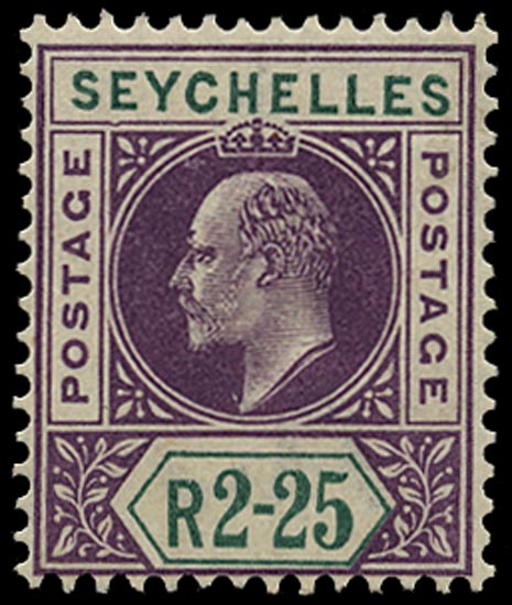SEYCHELLES 1903  SG56a Mint KEVII 2r25 variety Dented frame