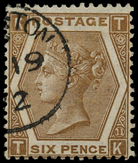 GB 1872  SG122 Pl.11 Used VFU (TK)