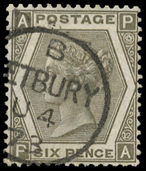GB 1873  SG125 Pl.12 Used - Tetbury cds example (PA)