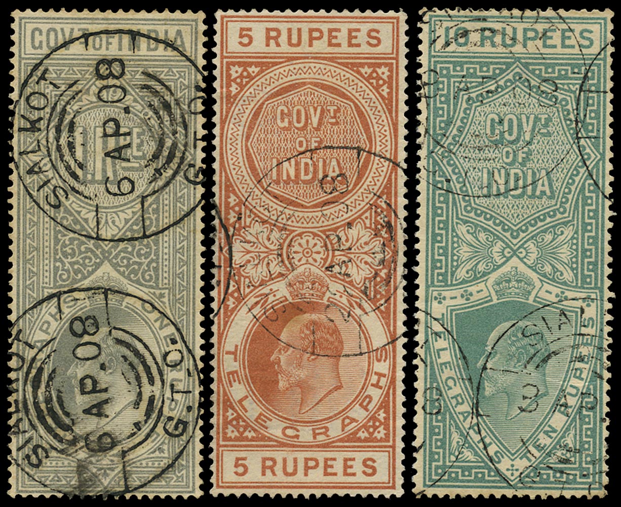 INDIA 1904  SGT60, 62/3 Telegraph